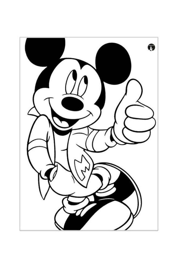Mickey Mouse Themed Metallic Plate White/Black 20x15cm