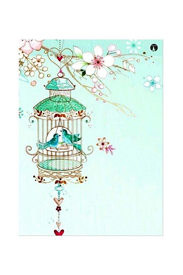 Printed Metallic Plate Green/Pink/Brown 20x15cm