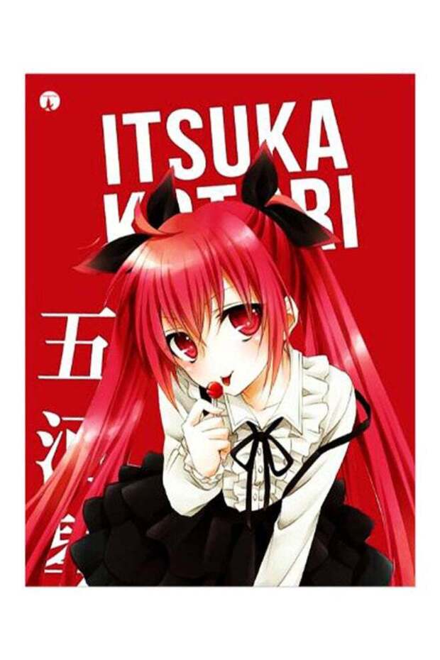 Animated Girl Printed Decorative Wall Art Plate Red/White/Black 15x20cm