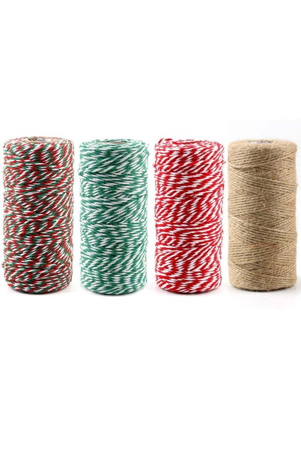 4 Pack Natural Jute Twine And Cotton String Multipurpose Cord For Plant Tying Wrapping Macrame Flor