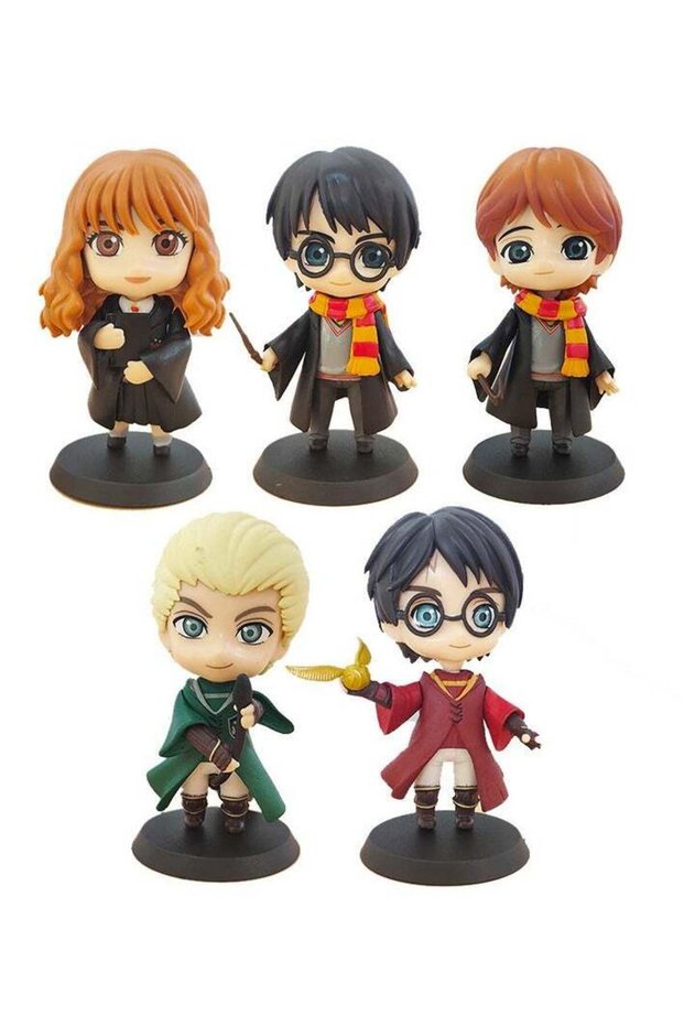 5-Piece Action Figures Sets 10cm, Anime Cartoon Small Figurines Toys, Collectible Ornaments for Bir