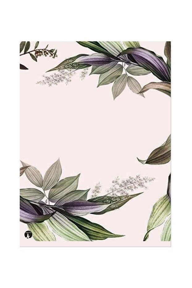 Leaves Themed Metallic Plate Pink/Green/Purple 20x15cm