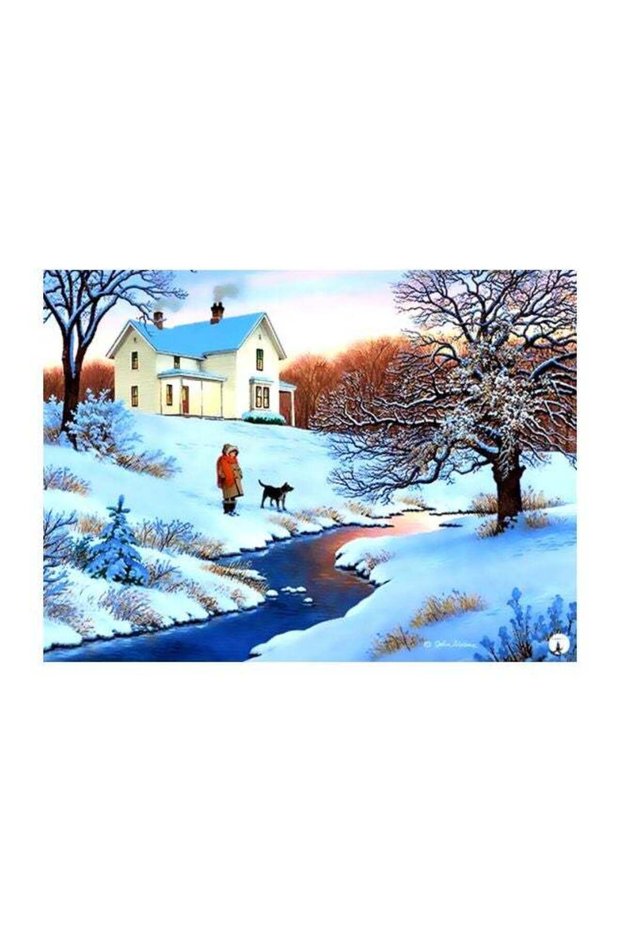 Snow Themed Metallic Plate Multicolour 20x15cm
