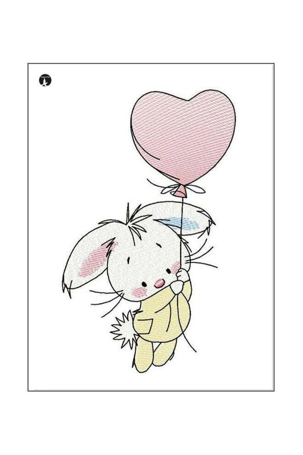 Cartoon Printed Metallic Plate White/Pink/Yellow 20x15cm