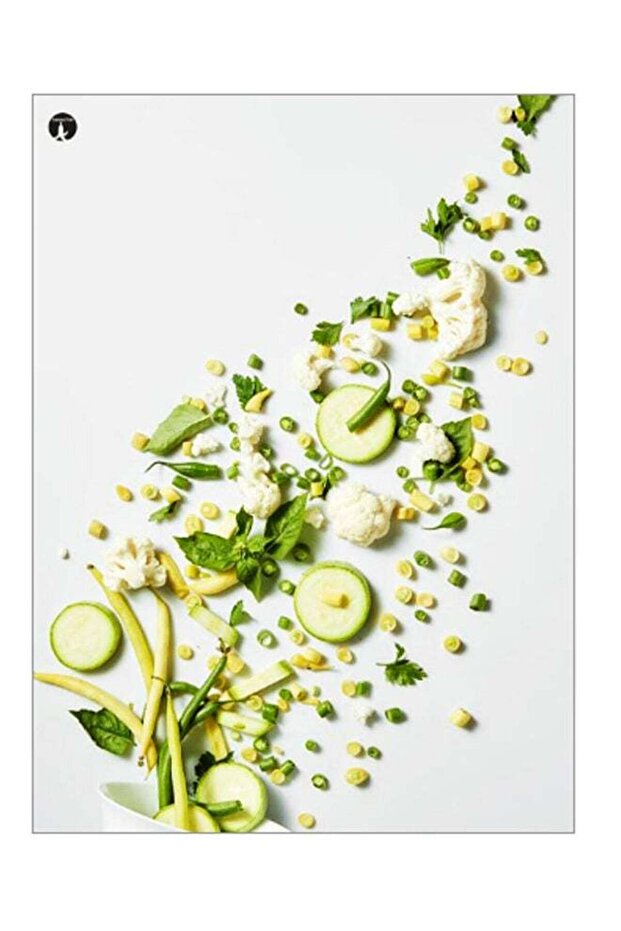 Printed Decorative Wall Art Plate White/Green 20cm