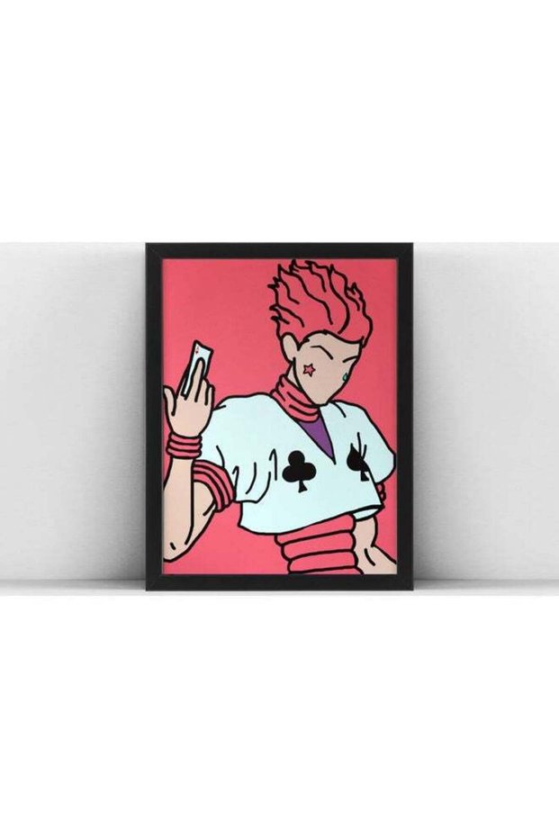 Hisoka Anime Hunter Poster with Frame Multicolour 30 X 40cm