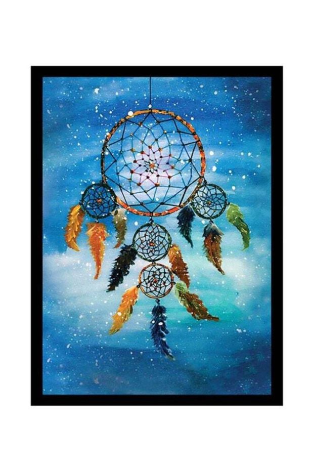 Dream Catcher Wall Poster With Frame Pink/Grey 40x55cm