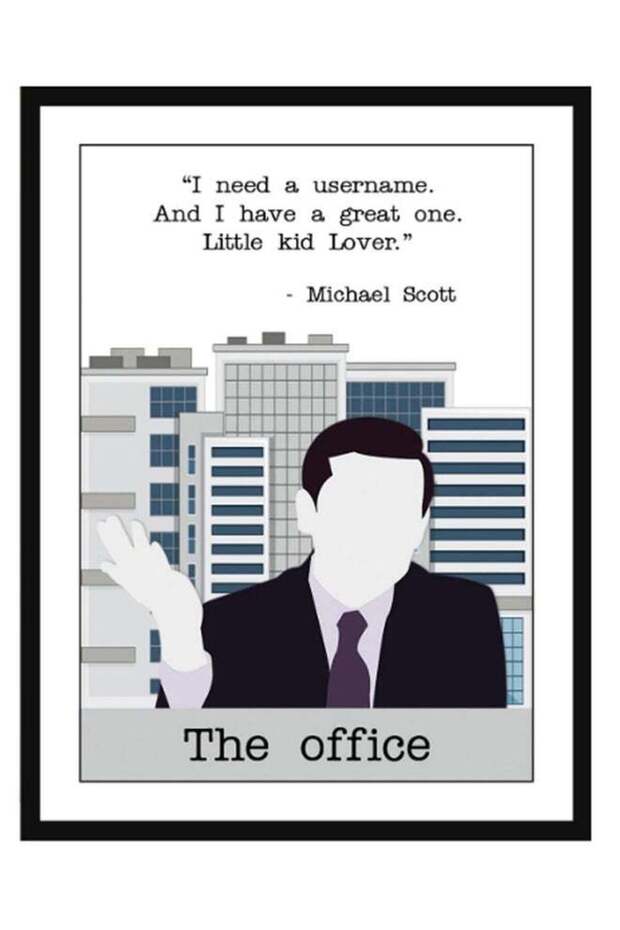 The Office Michael Scott Quotes Poster With Frame Multicolour 30 x 40cm