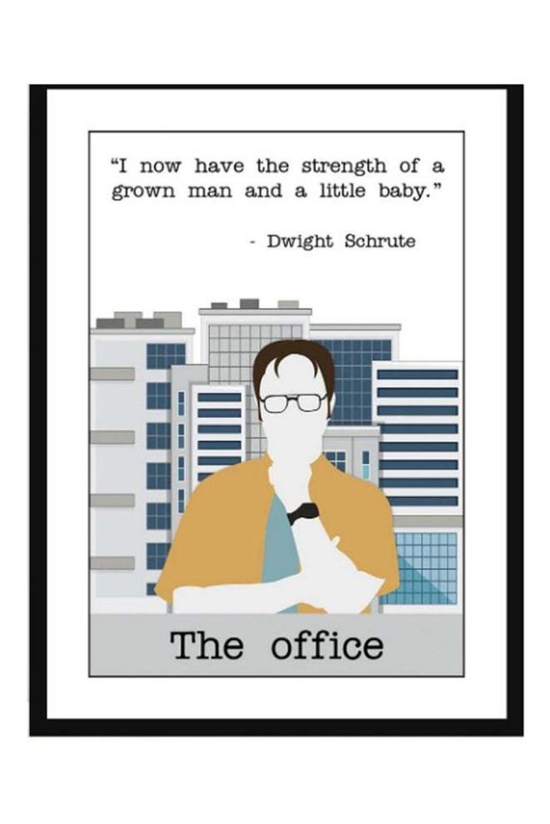 Dwight Schrute Quotes Poster With Frame Multicolour 40 x 55cm