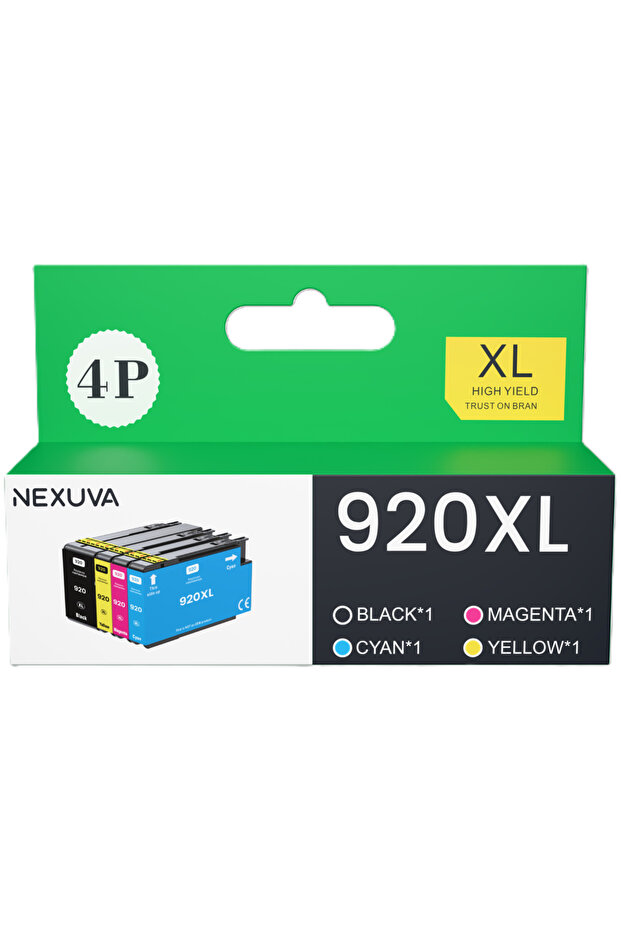 مجموعة حبر HP 920/920XL متوافقة مع OfficeJet 6500 6500A 6000 7000 7500 7500A E709 – BCMY