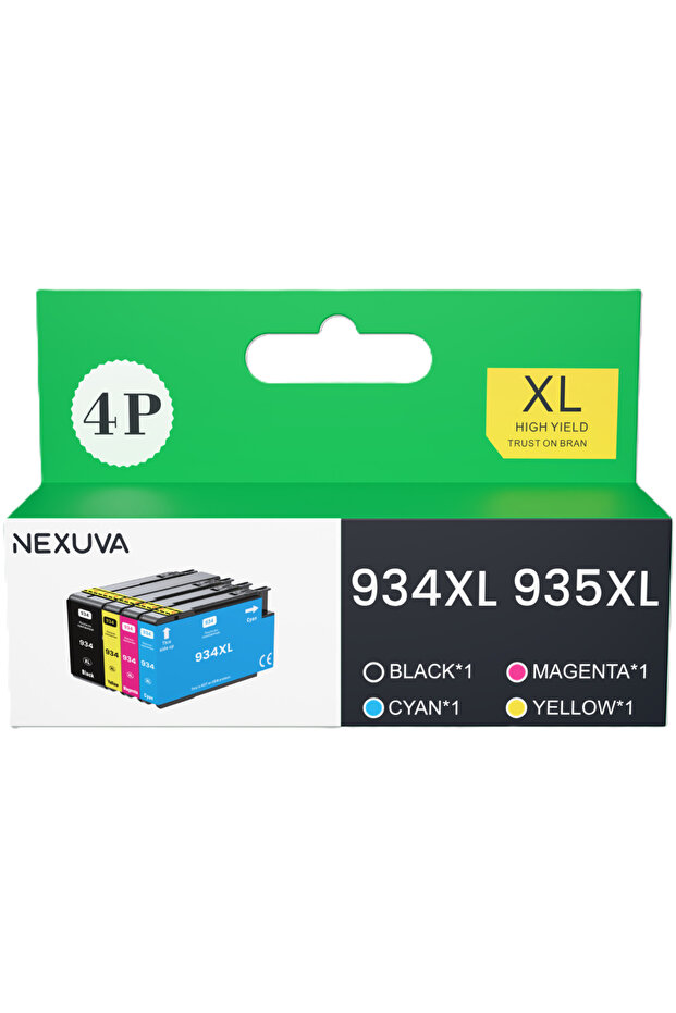 مجموعة حبر HP 934/935 XL متعددة الاستخدامات لطابعات OfficeJet Pro 6220 6812 6815 6820 6230 6830 6835 BCMY