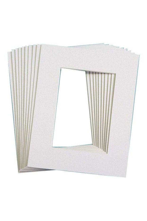 10-Piece Photo Mounts Set White 30x40cm