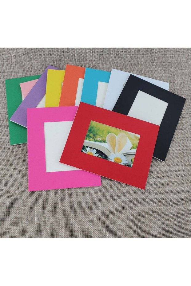 Cardboard Photo Frame 10 Pack with Self Adhesive Tape Wall Decorative Picture Album (2.5 x 3.5 inc