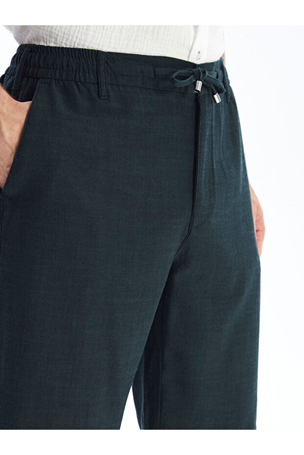 Sparkling Selections from Shining Store |   Standard Fit Linen Look Men's Shorts - 4