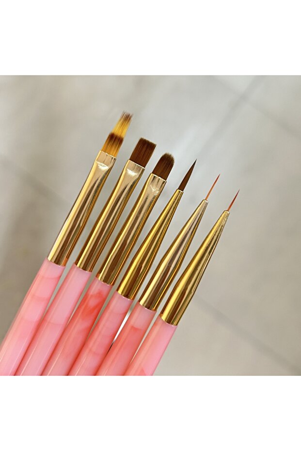 Protez Tırnak Fırça Seti 6'lı - 1