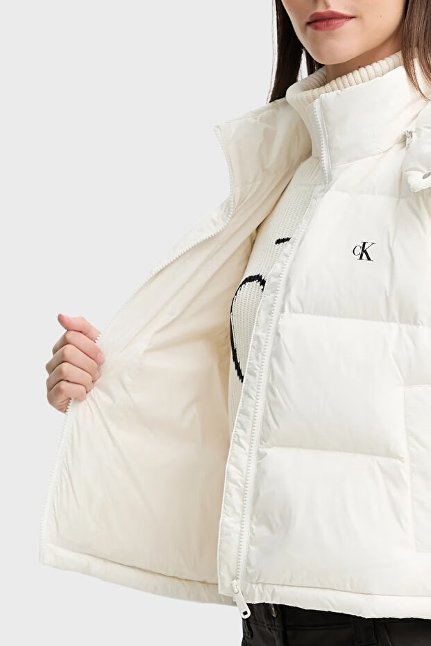 Kapitoneli Boxy Fit Kapüşonlu Şişme Yelek LV047D500GVDV YELEK LV047D500G VDV - 6