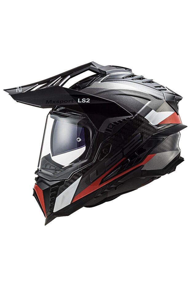 EXPLORER C KARBON FRONTIER TITANIUM KIRMIZI KAPALI KASK - 2