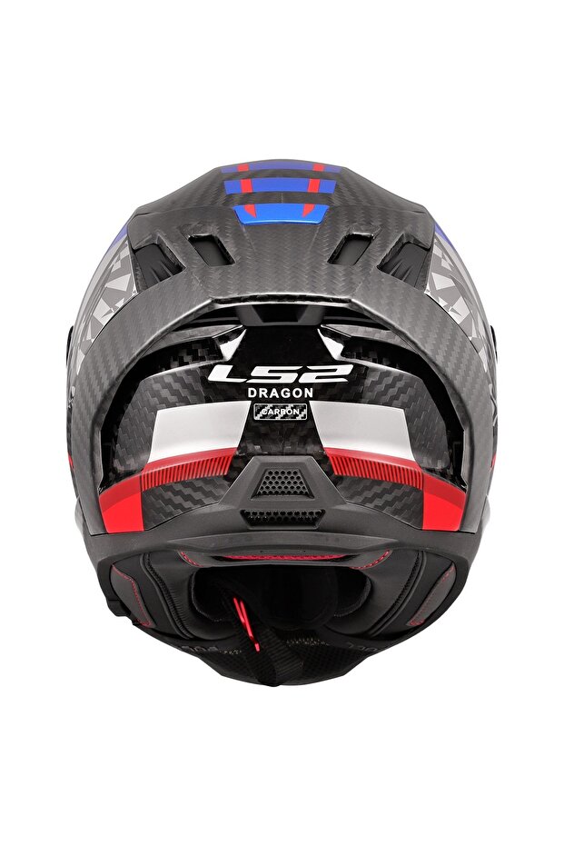 DRAGON TRAX KARBON KAPALI KASK MAVİ - 2