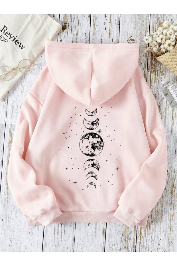 Unisex Men/Women Colorful World Custom Printed Cotton Oversize Hooded Sweatshirt