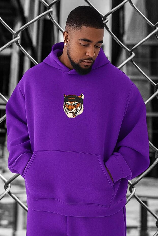Tiger Printed Oversized Sweatshirt