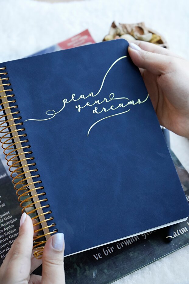 A5 Spiral Vegan Leather Unlimited Planner Agenda. 100 Grams. Ivory. 224 Pages.
