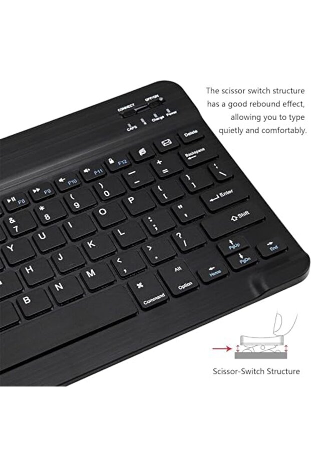 Ultra-Slim Bluetooth Keyboard and Mouse Combo Rechargeable Portable Wireless Keyboard Mouse Set Comp - 4