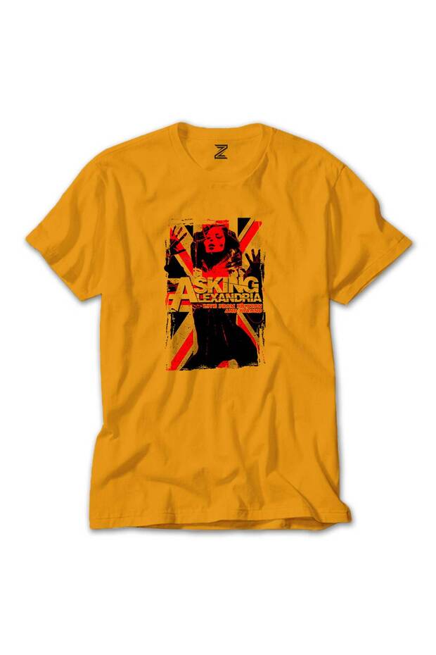 Asking Alexandria Live From Brixton And Beyond Yellow T-Shirt