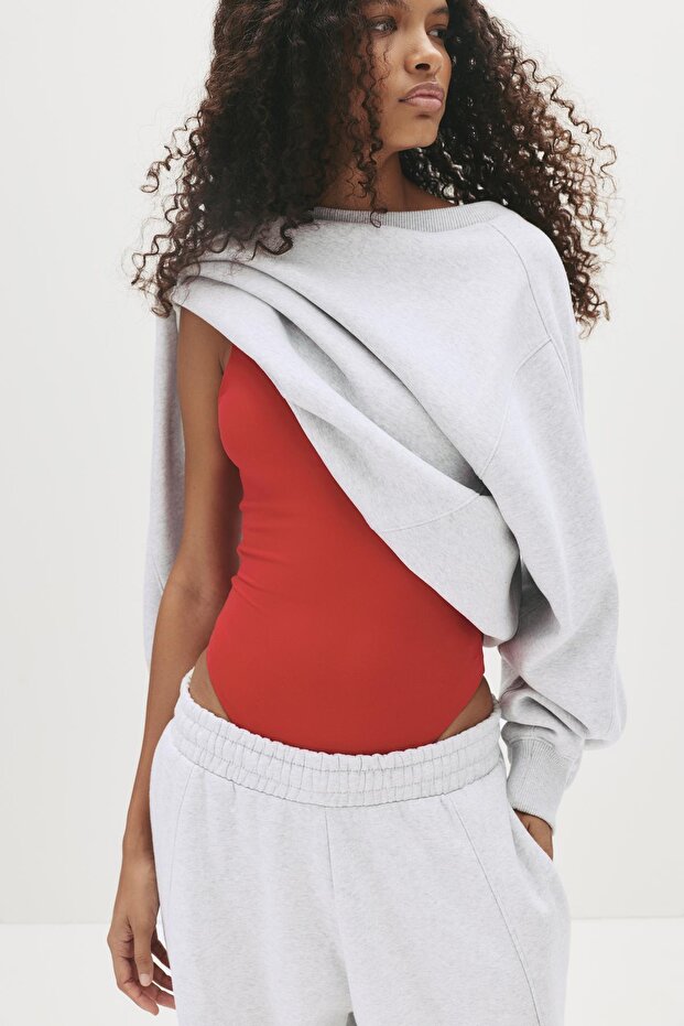 Oversize dikişli sweatshirt - 3