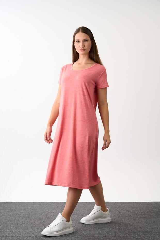 Short Sleeve Relaxed Dress (B22-43600)