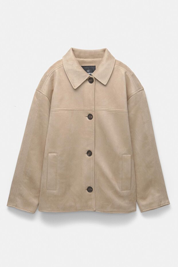 Suni süet ceket - 6