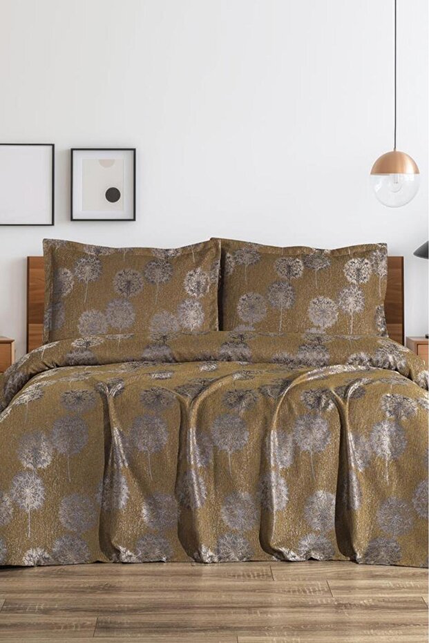 Ares 3 Piece Double Pique Set 230X250 Brown