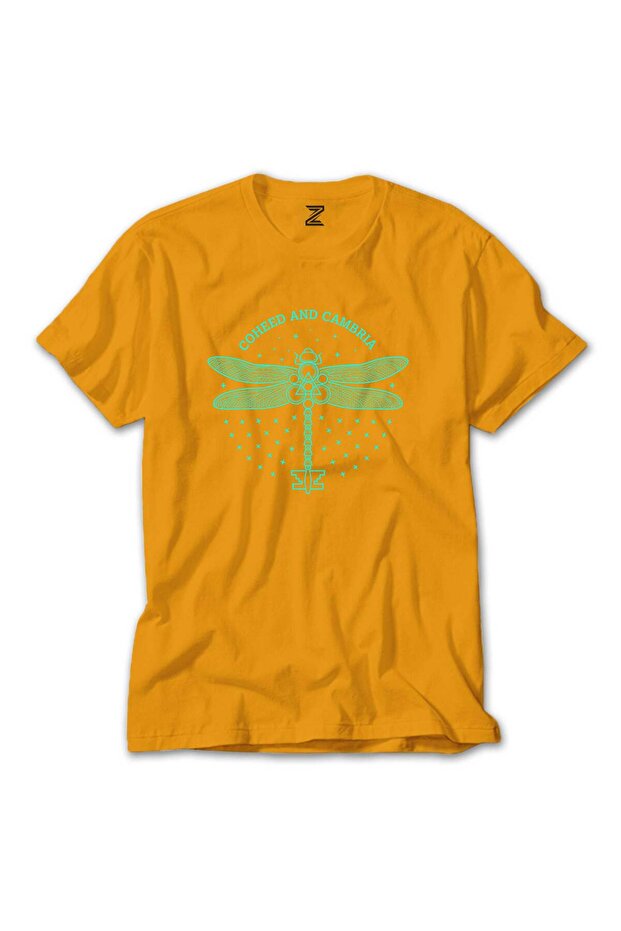 Tricou Coheed and Cambria galben fluture
