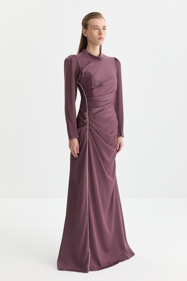 Drapeli Şık Elbise Berry - 2