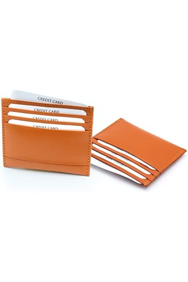 Card Holder Wallet Men, Men Slim Small Card Wallet, Card Holder RFID Leather Wallet for M