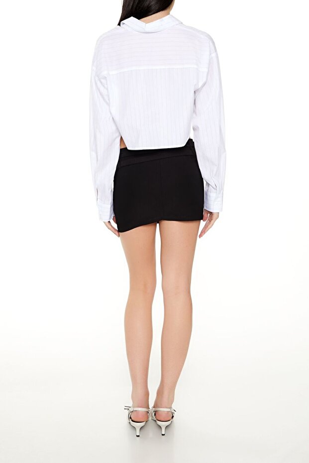 Kemer Detaylı Mini Etek - 5