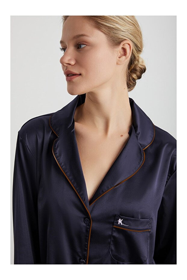 مجموعة بيجامة سيدني ساتان - 2