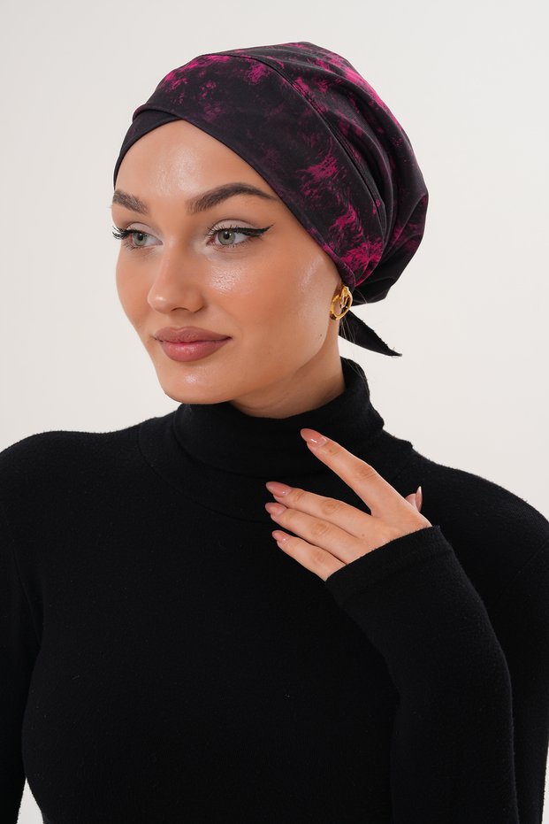 Patterned Hijab Cross Swimming Cap Sea Pool Sports Cap Daily Use Hijab Swimsuit Shawl Scarf