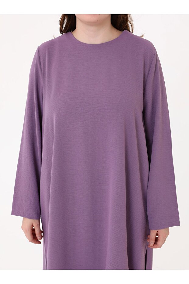 طقم مكون من قطعتين من Aerobin Basic Tunik&Pants مقاس كبير - أرجواني - - 3