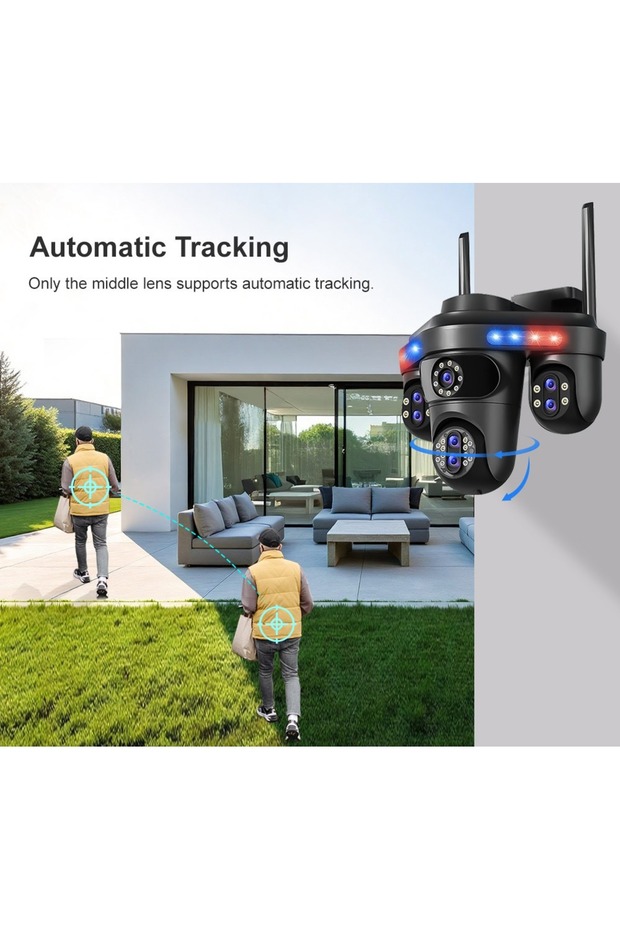 AV-S916X3 4 Kameralı 16MP 3Kamera 10X Zoom 3 PTZ Dönebilen Wifi Sesli Kamera - 4