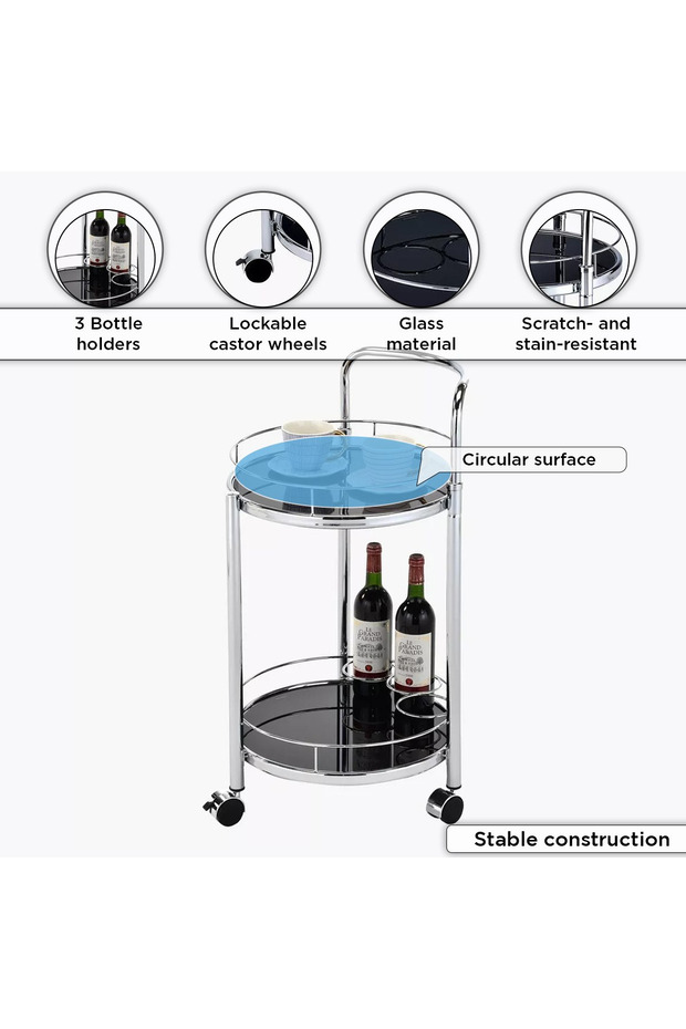 عربة تقديم سترول ذات الطبقتين - 5
