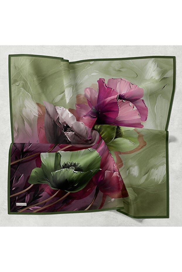 Mismara Large Floral Thin Comfort Scarf Cotton Lightness Simplicity Comfort and Elegance