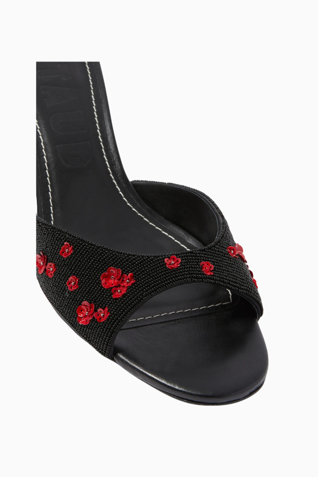 Brigitte Mules İşlemeli Çiçekler ve 55mm Topuk ile Feminen ve Şık Ayakkabı - 3