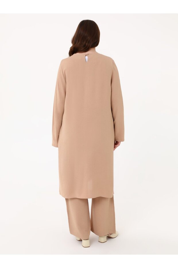 Aerobin Basic Tunic&Pants Plus Size Double Set - Camel - - 6