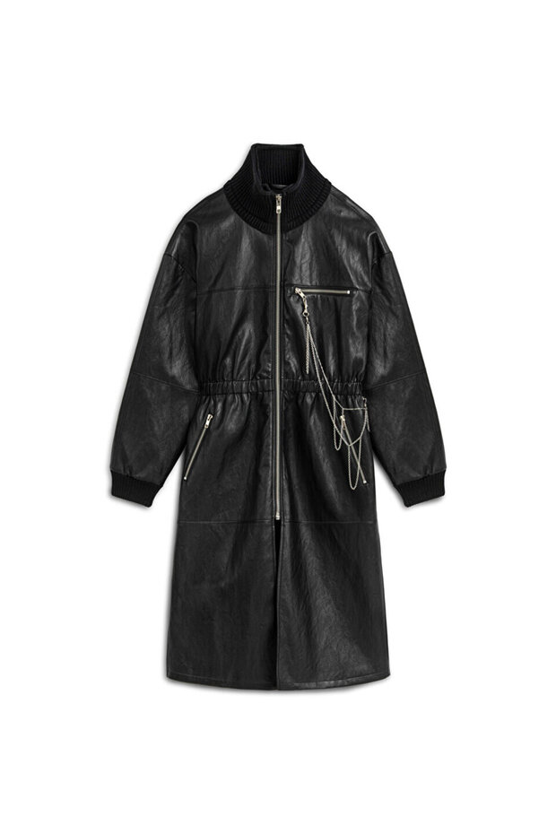 TRİKO MIX DERİ GÖRÜNÜMLÜ PARDÖSÜ - 3