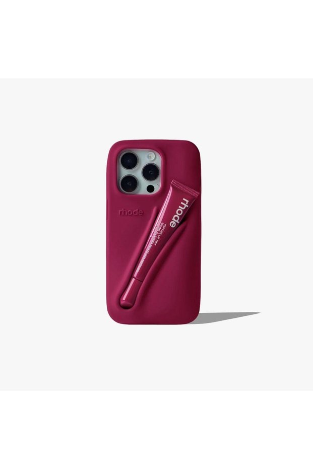 iPhone 11 Compatible “Glass Gift“ Rhode Summer Premium Silicone Lip Case Phone Case + Lipstick