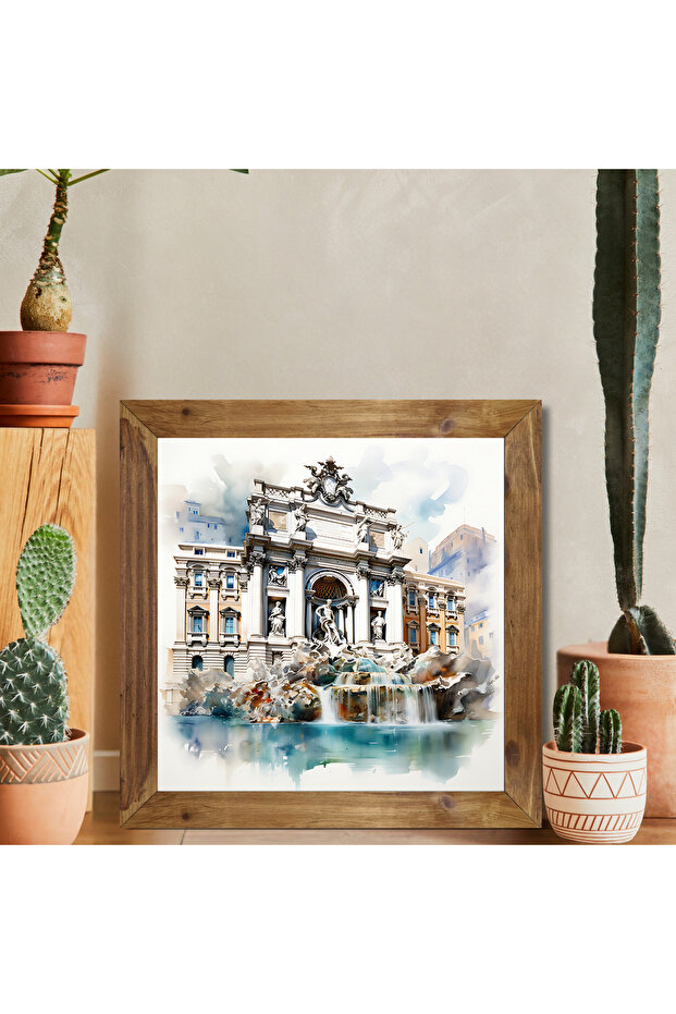 One Piece Real Wood Frame Decor Table Square