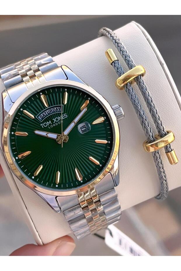 Men's Wrist Watch with Italian Design Bracelet Gift Steel Cord 3 Atm Water Resistant 2 Years Warranty