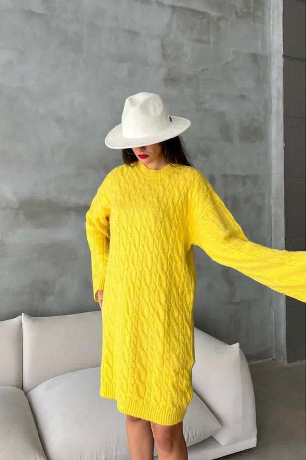 Melanie Örgü Desen Mini Elbise 2537-02 R4-D-K4 - 4