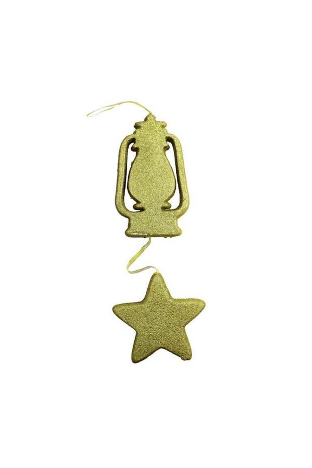 Glittering Hanging Lantern and Star Duo Golden Elegance Illuminated
