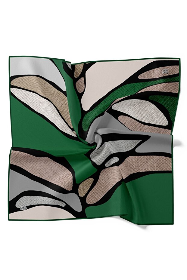 وشاح كريستالي لامع بنمط هندسي تجريدي - 2